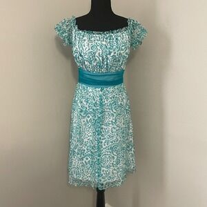 MILLY Of NEW YORK womens Sz 4 Ruffle 100%‎ Silk Chiffon Dress Y2K Lined Feminine
